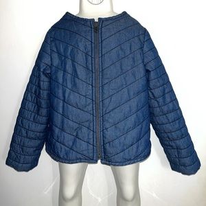 Baby gap soft denim/chambray quilted jacket